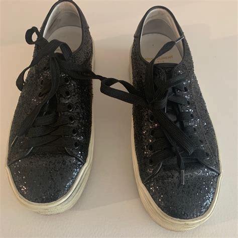 yves saint laurent glitter sneakers|yves saint laurent sneakers men's.